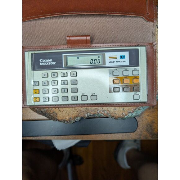 Canon Checkbook Money Manager Calculator – Vintage Financial Organizer - Picture 1 of 5